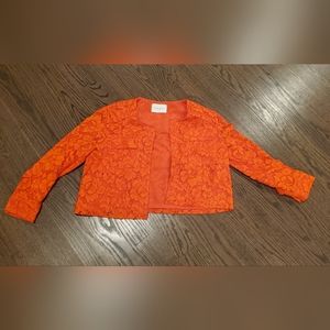 Sandro Paris orange lace jacket
